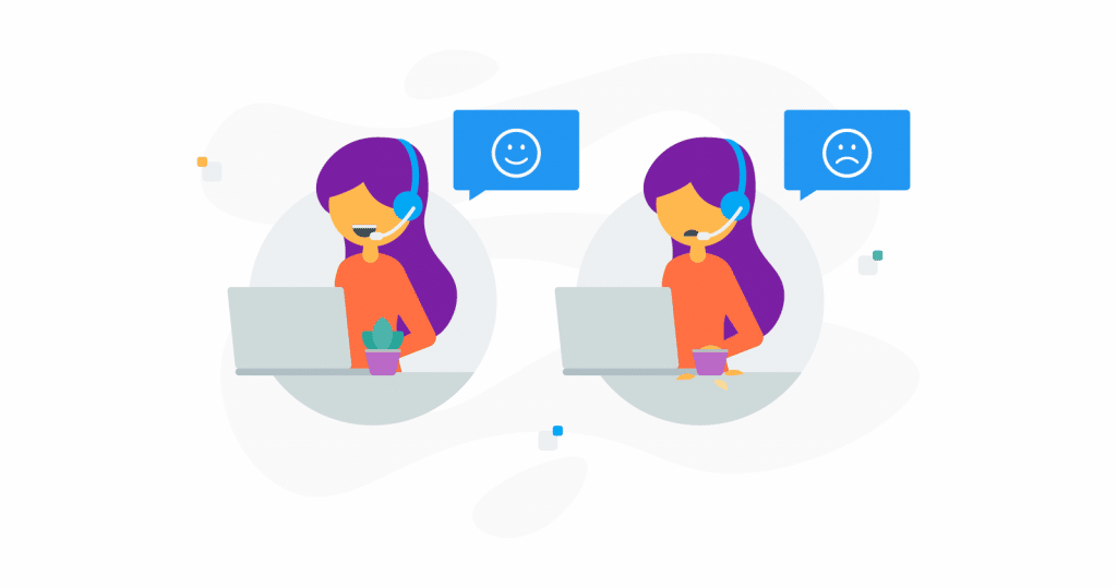 agente de servicio al cliente ayudando amablemente 1