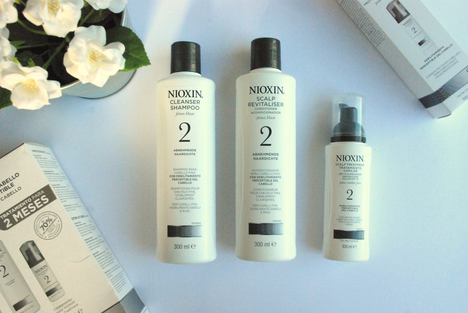 antes y despues del uso de nioxin scaled