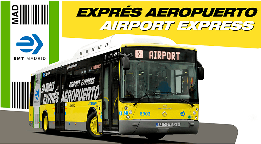 autobus de transporte en el aeropuerto