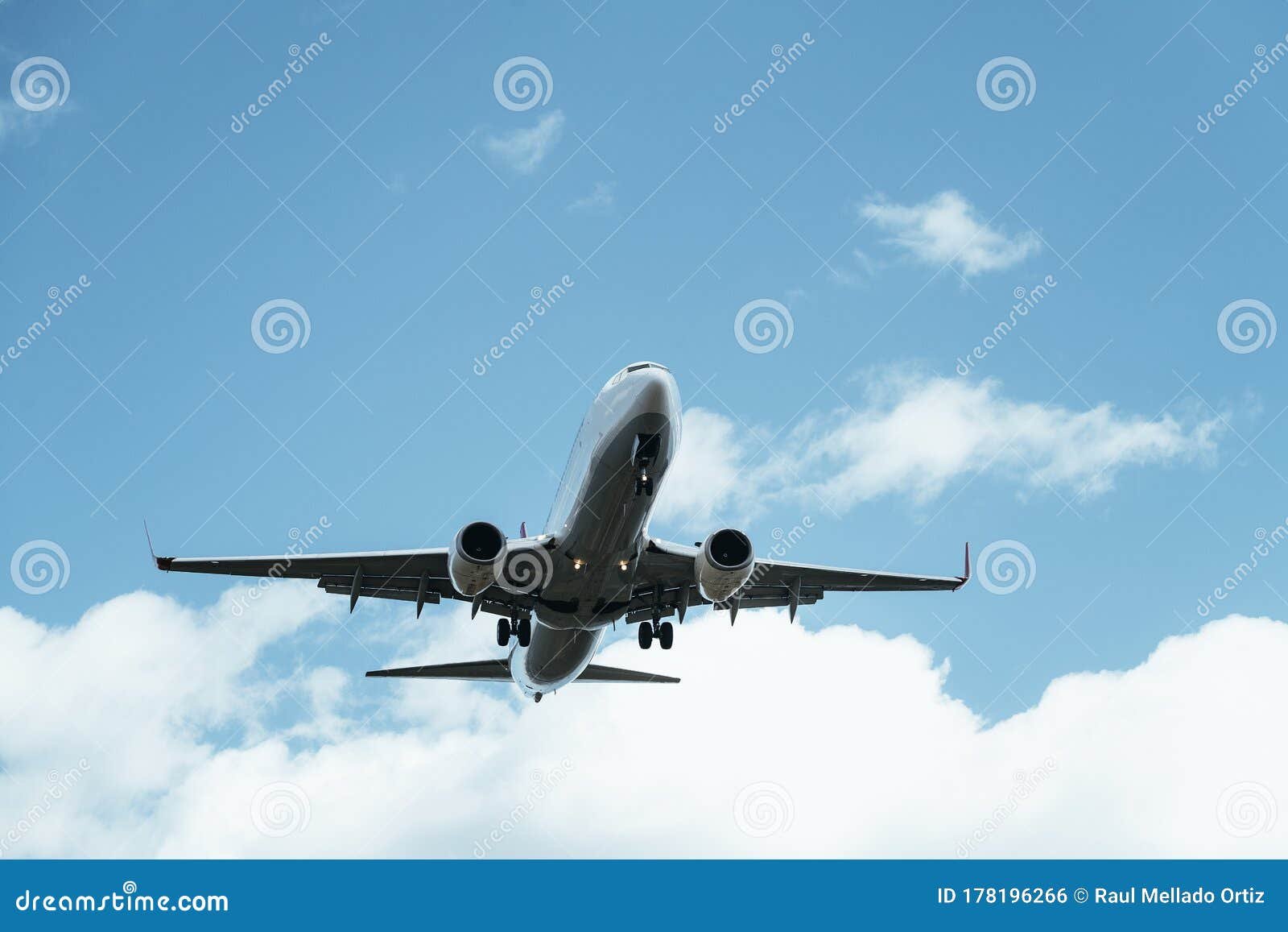 avion despegando con cielo despejado