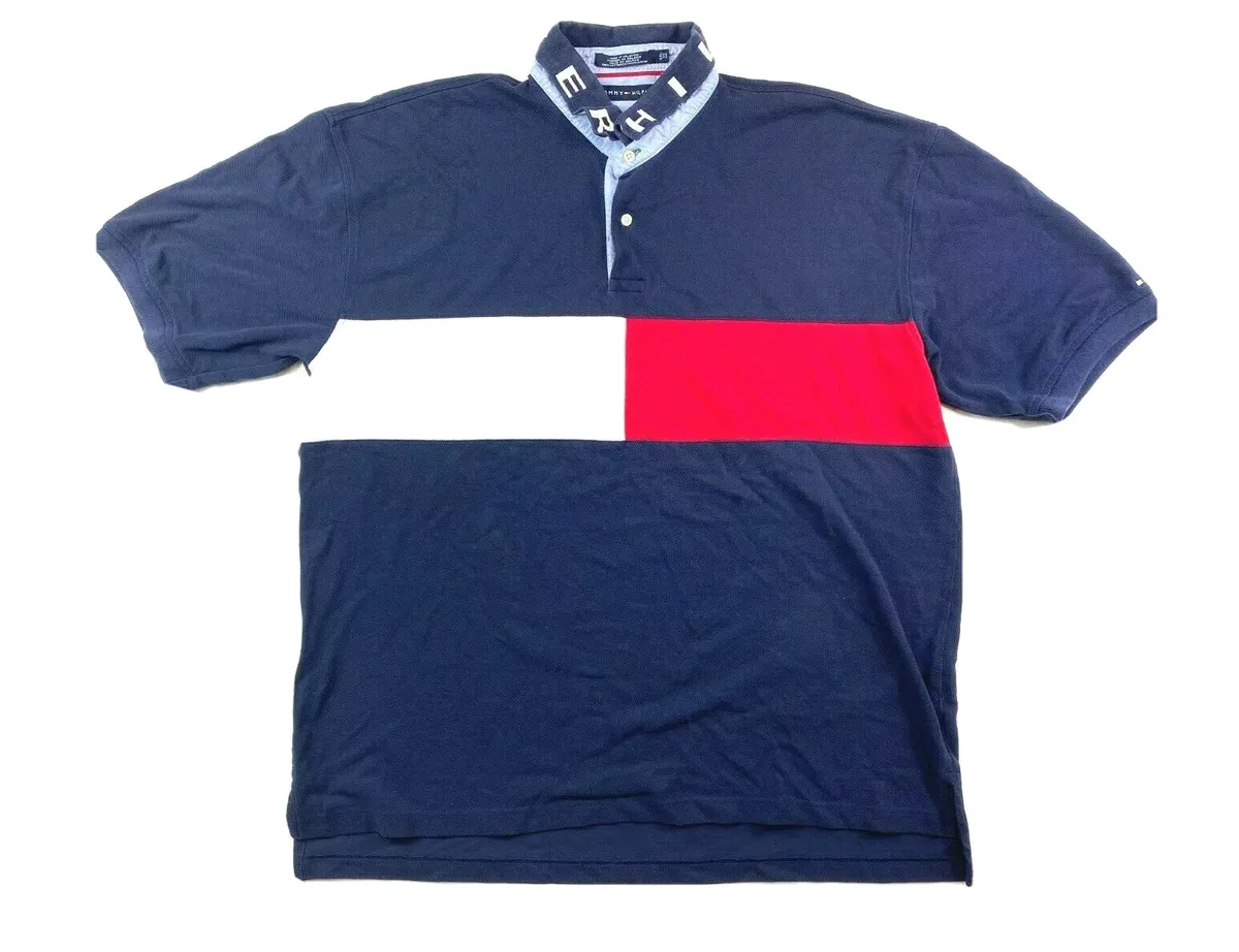 camisa polo tommy hilfiger con bandera