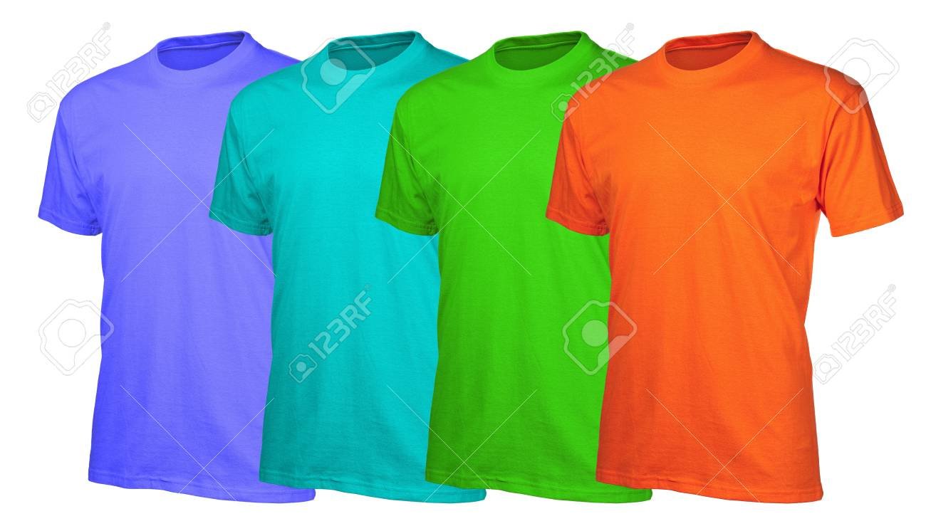 camisetas de algodon de colores vibrantes