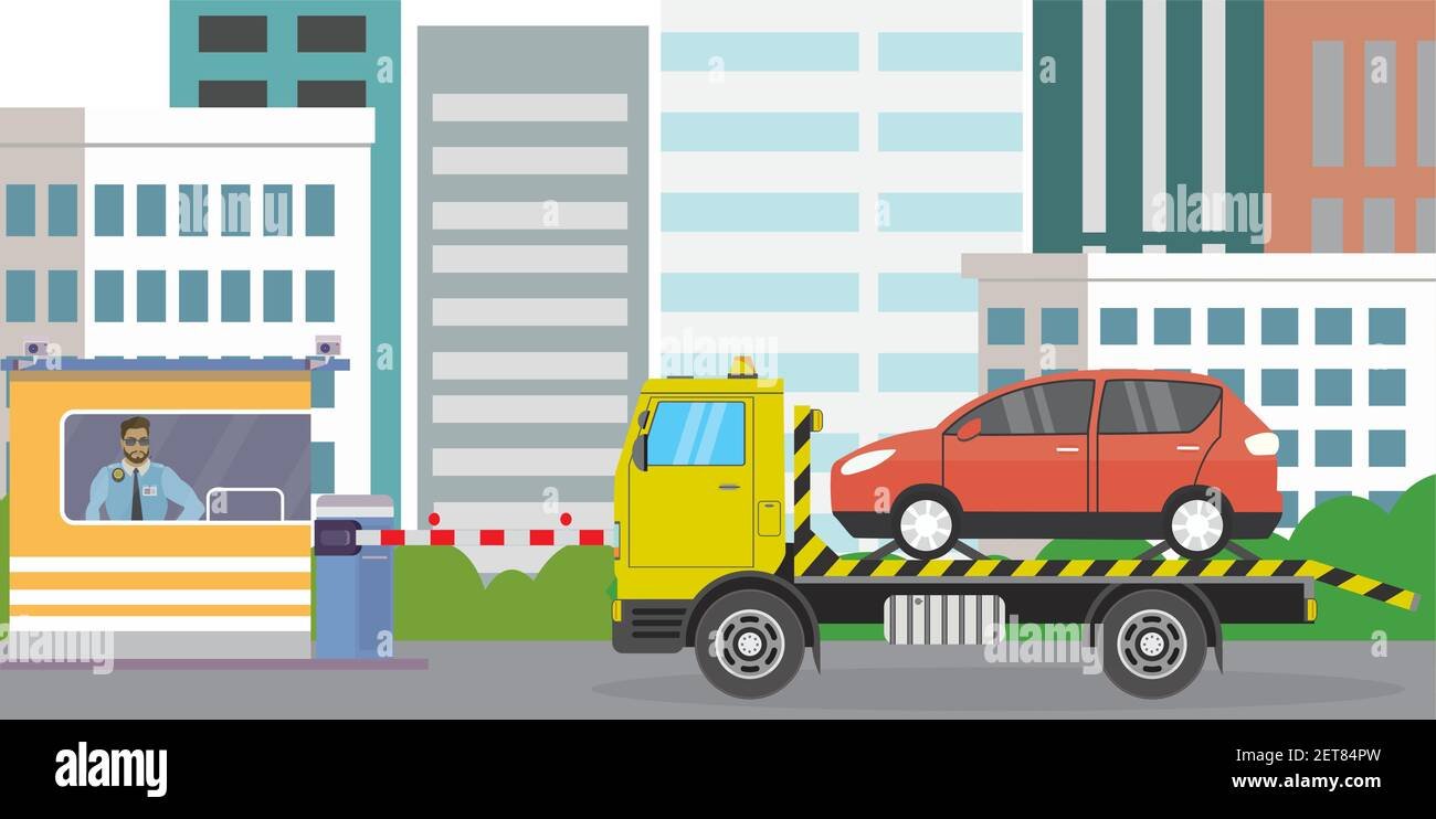 coche asegurado con paisaje urbano de fondo