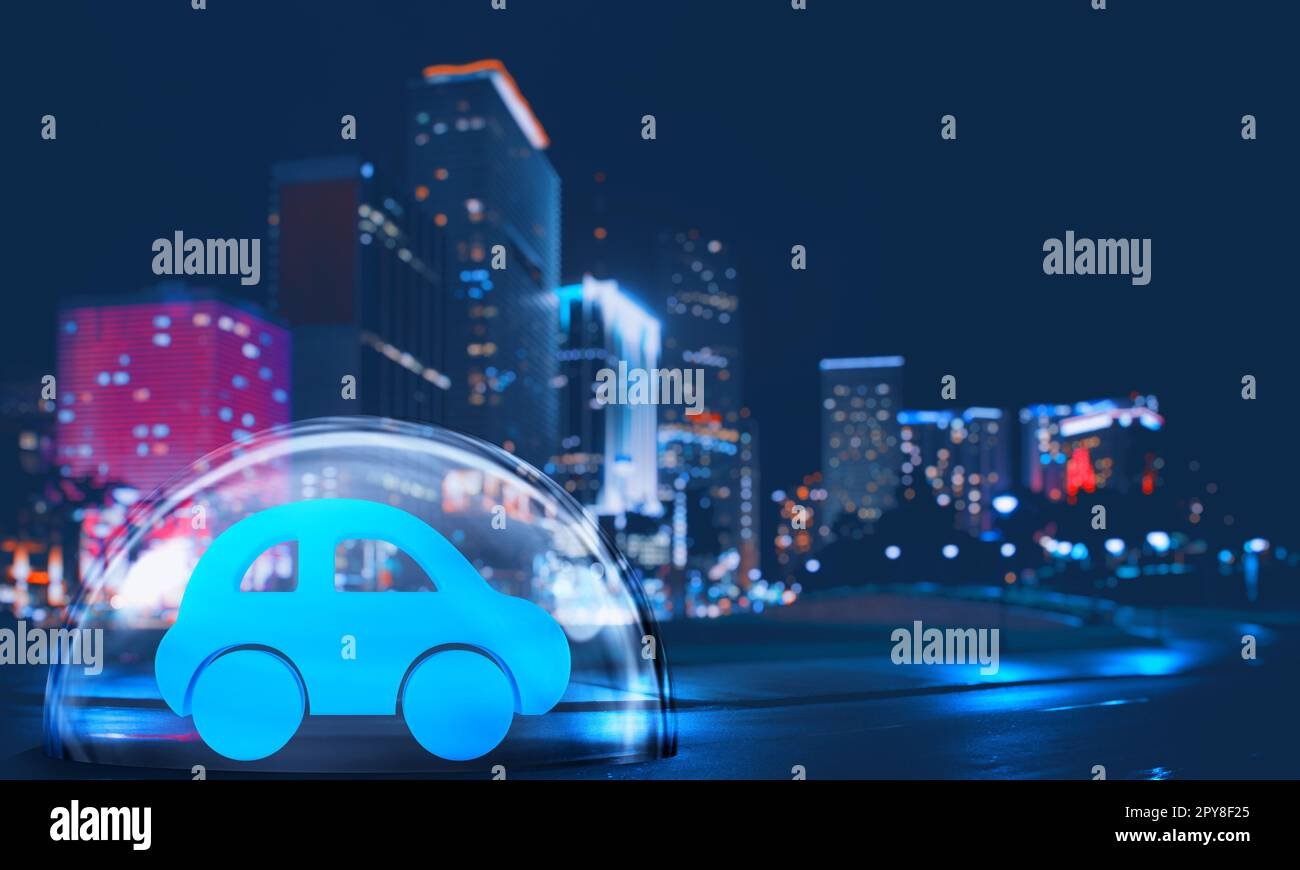 coche protegido por un escudo