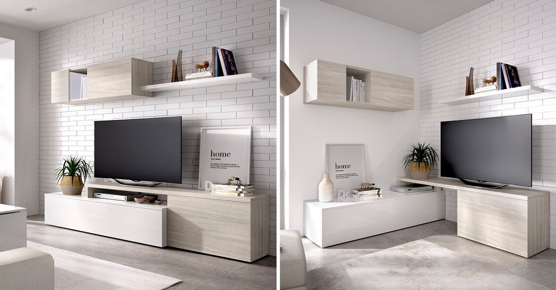 conjunto de muebles para diferentes espacios