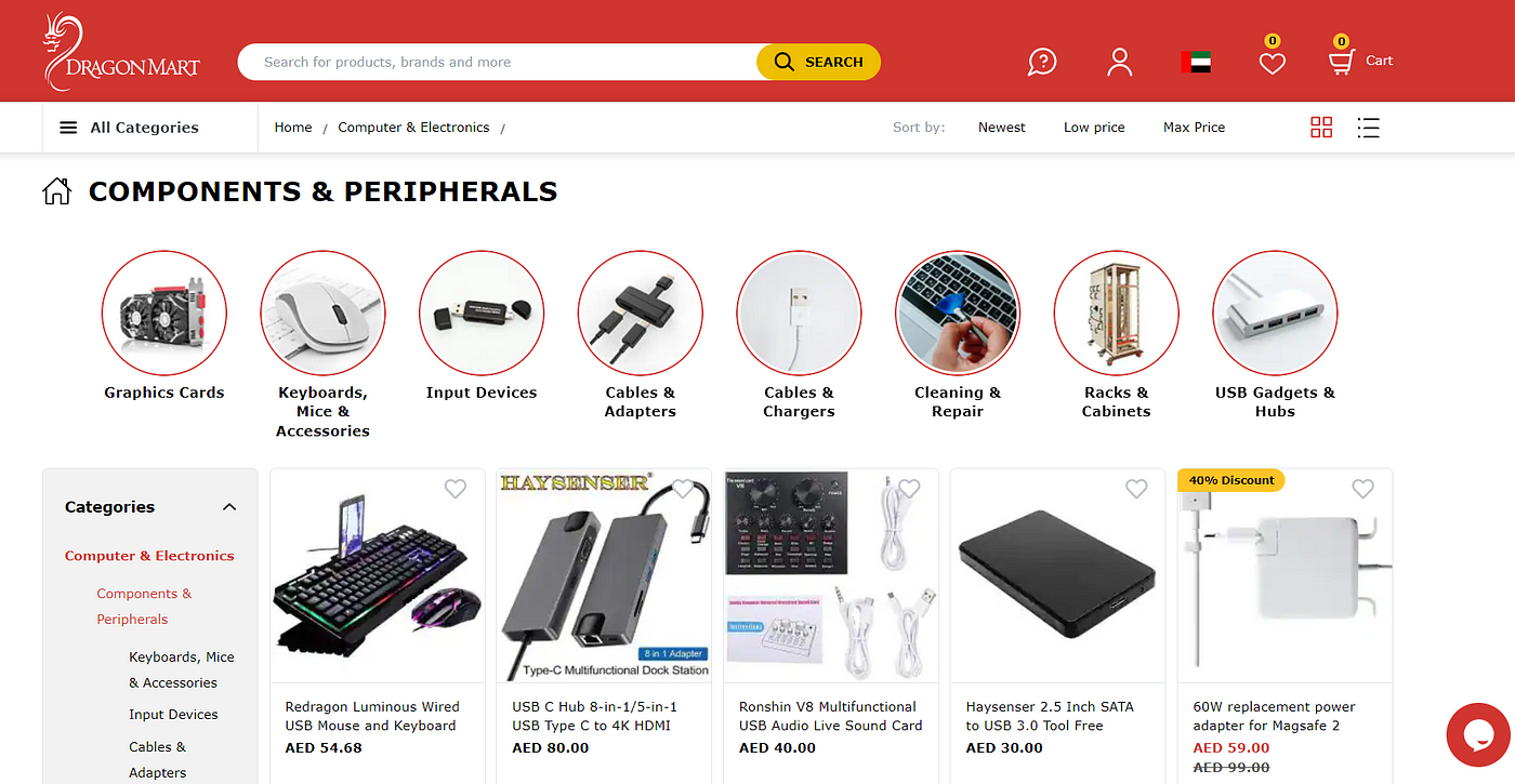 electronics at discounted prices in online store