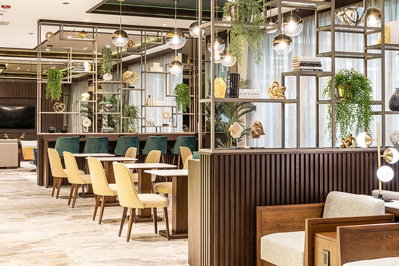 elegante sala vip en el aeropuerto