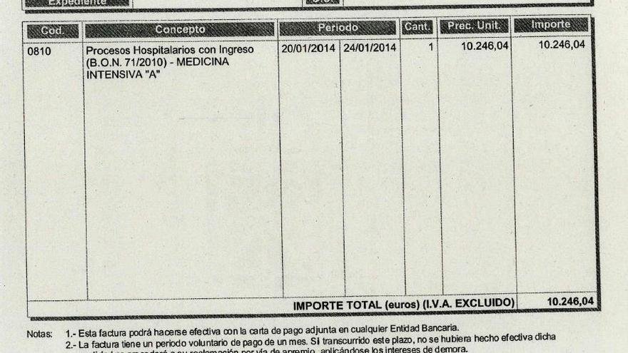 factura medica sin seguro de salud