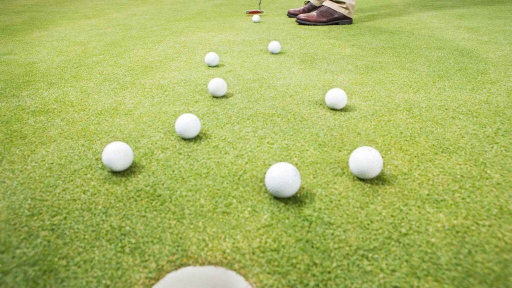 golf balls comparison on green grass