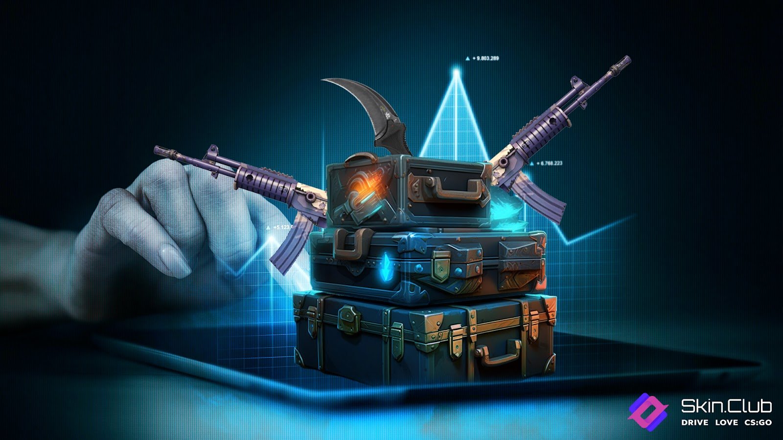 jugador emocionado abriendo estuche de csgo