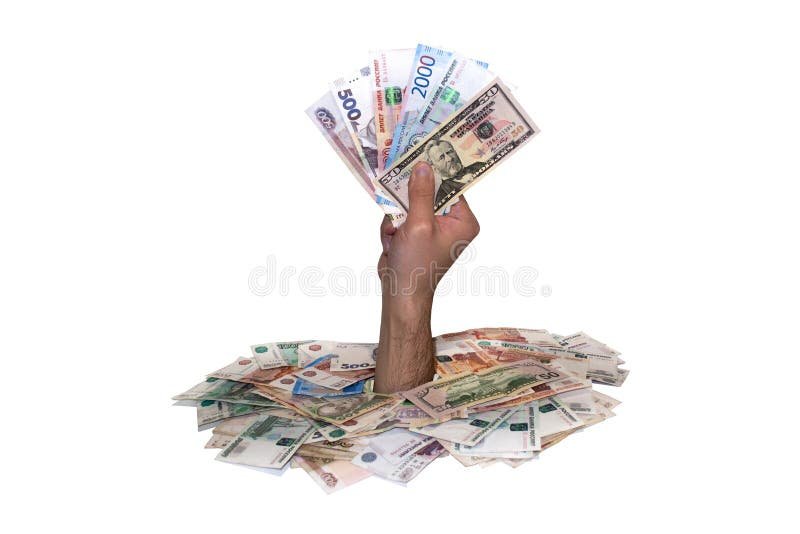 mano sosteniendo billetes de diferentes monedas