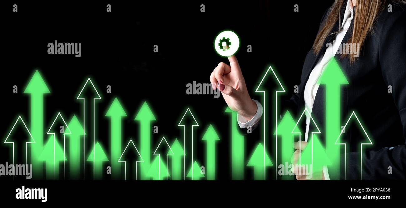 mano sosteniendo una flecha verde brillante