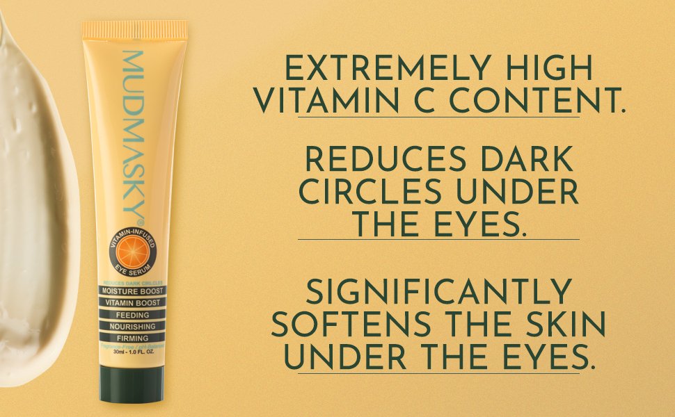 ojos brillantes con serum vitaminico mudmasky