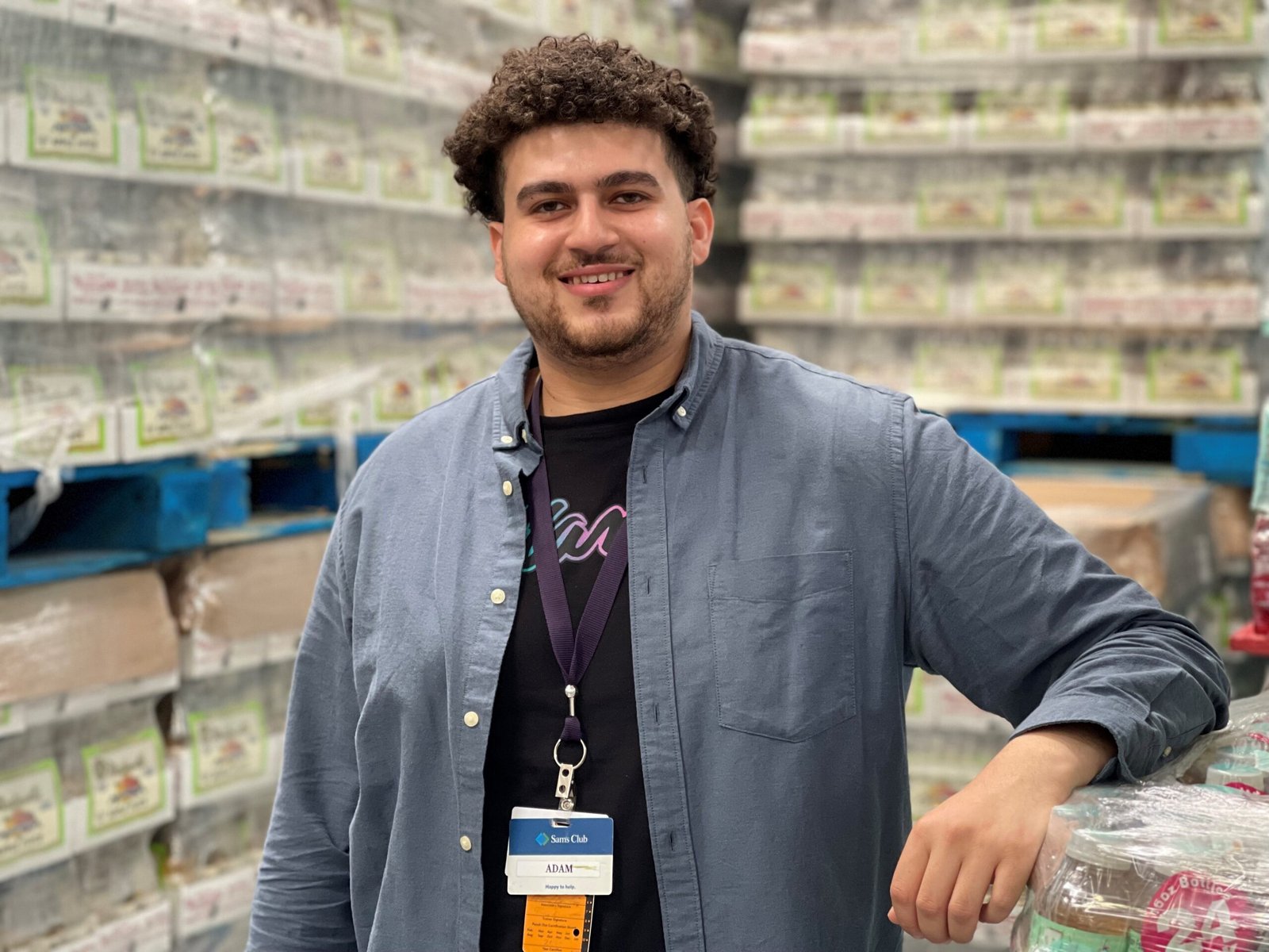 person logging into sams club business account scaled