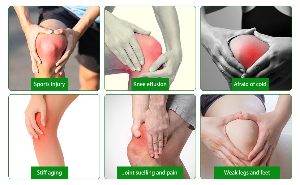 persona colocando parche en rodilla dolorida