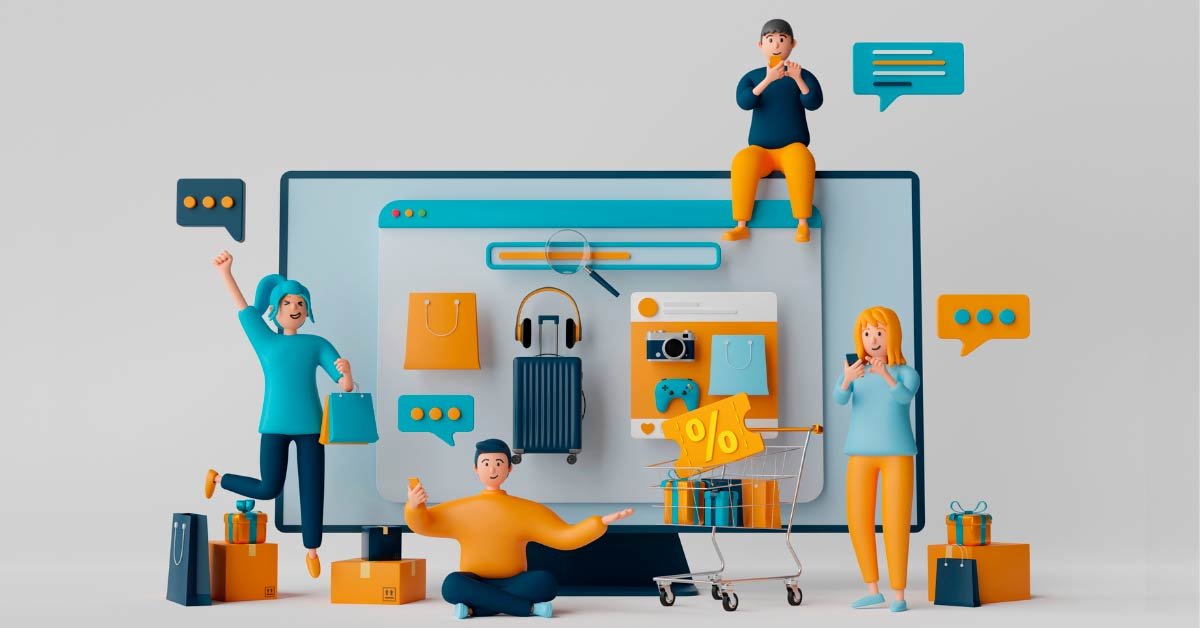 persona comprando con descuentos en linea