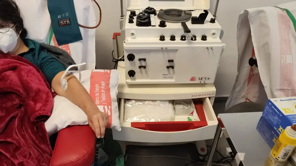 persona donando plasma por primera vez 1