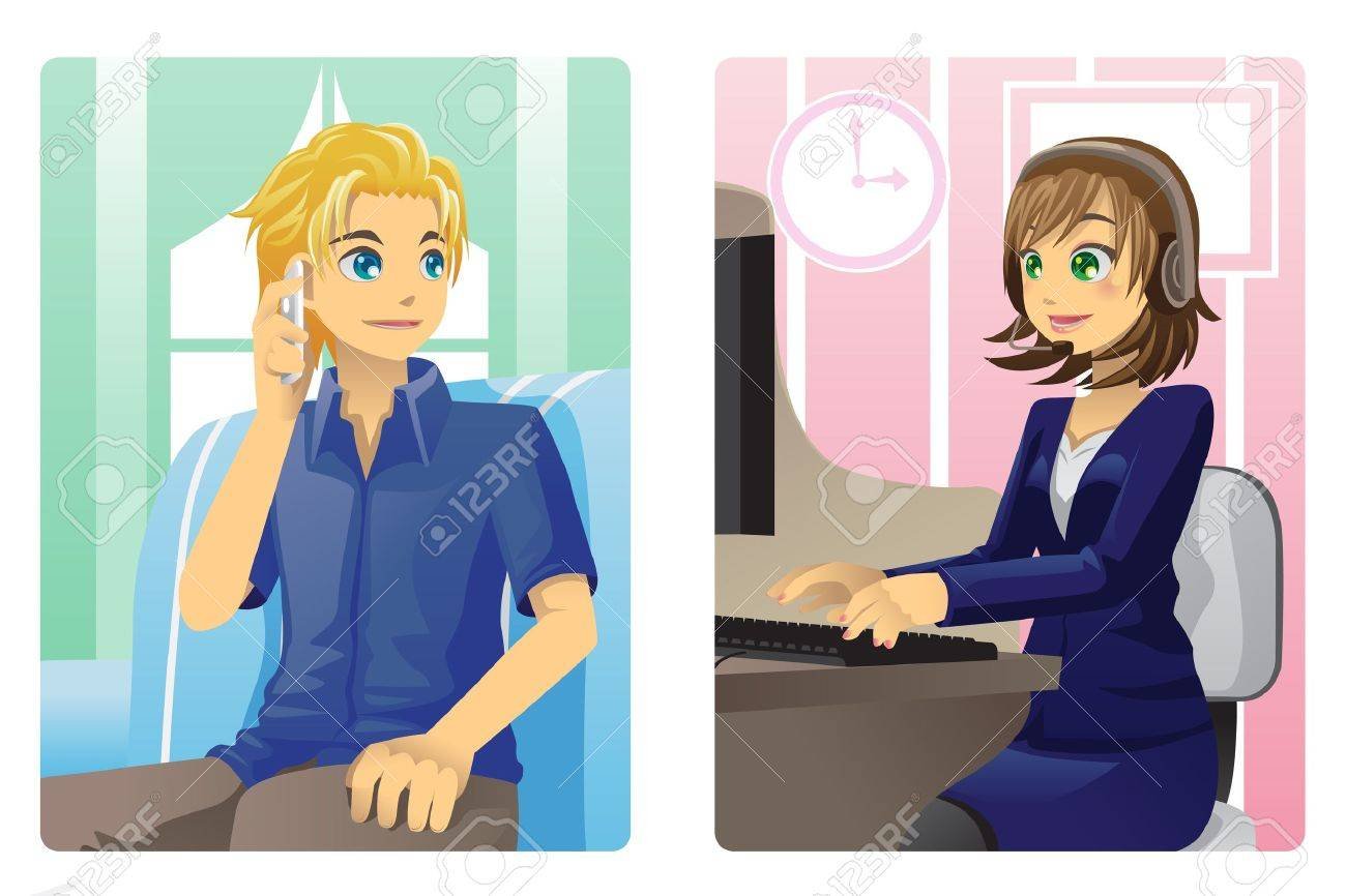 persona hablando por telefono con representante 2