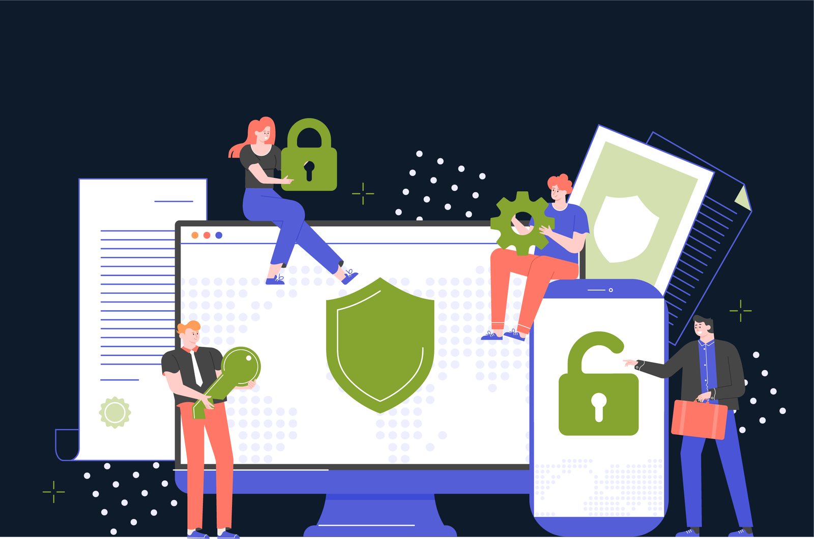 persona ingresando de manera segura a cuenta