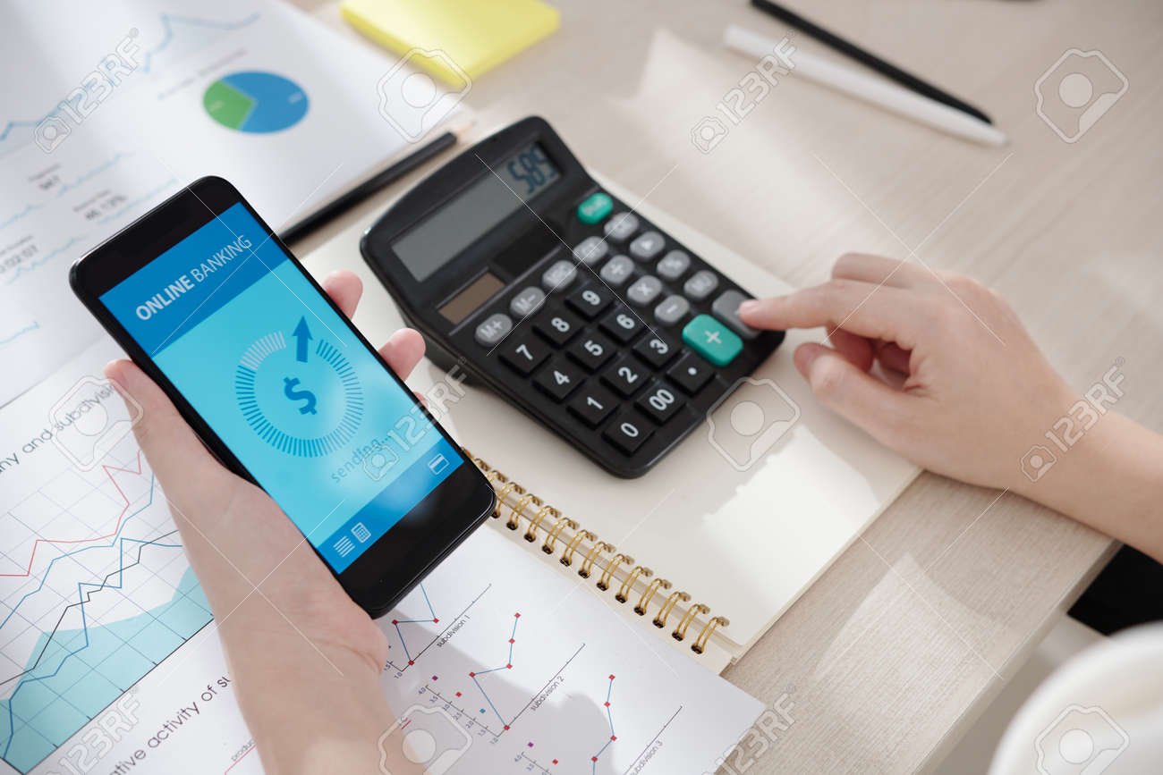 persona revisando su cuenta bancaria online