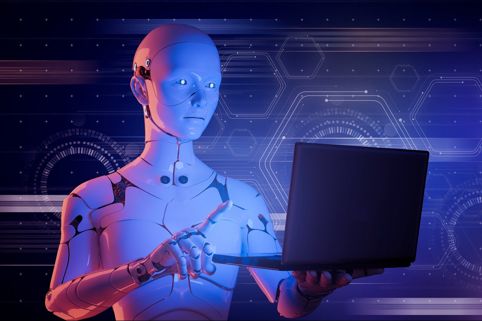 persona trabajando con inteligencia artificial en computadora 1