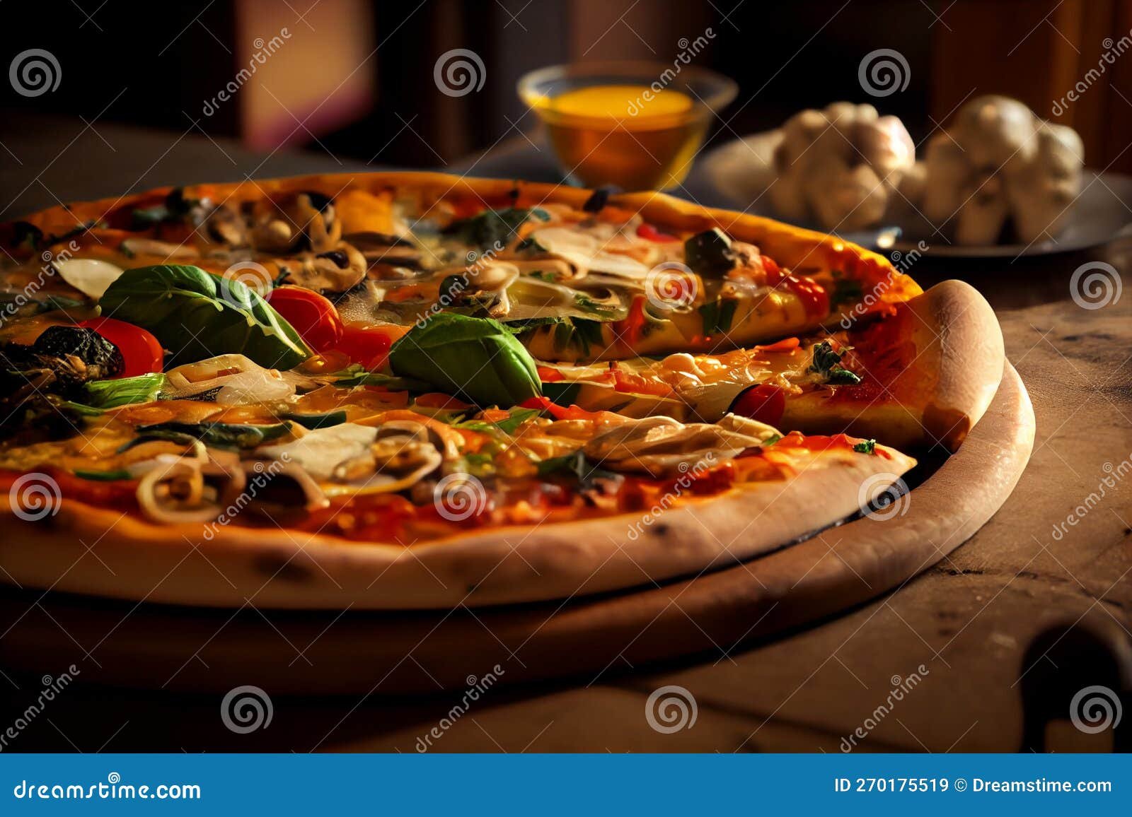 pizza recien horneada con queso fundido