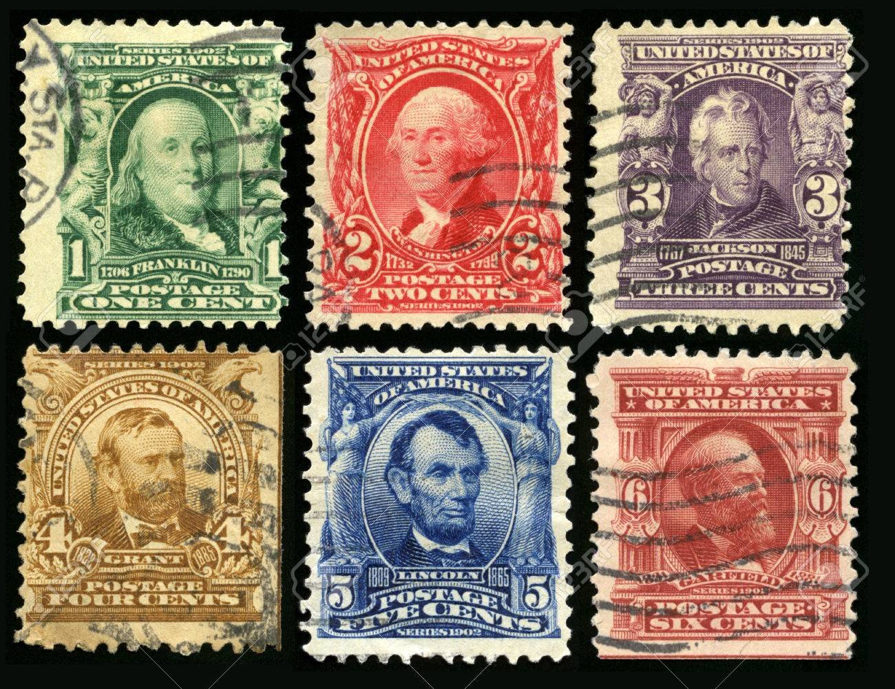 sello postal de estados unidos vintage