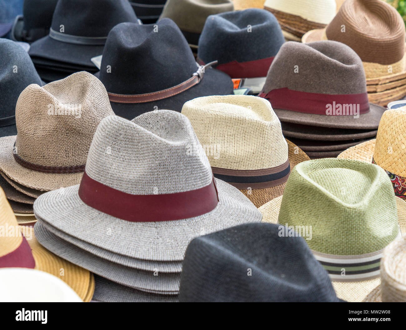 sombreros de diferentes estilos y colores