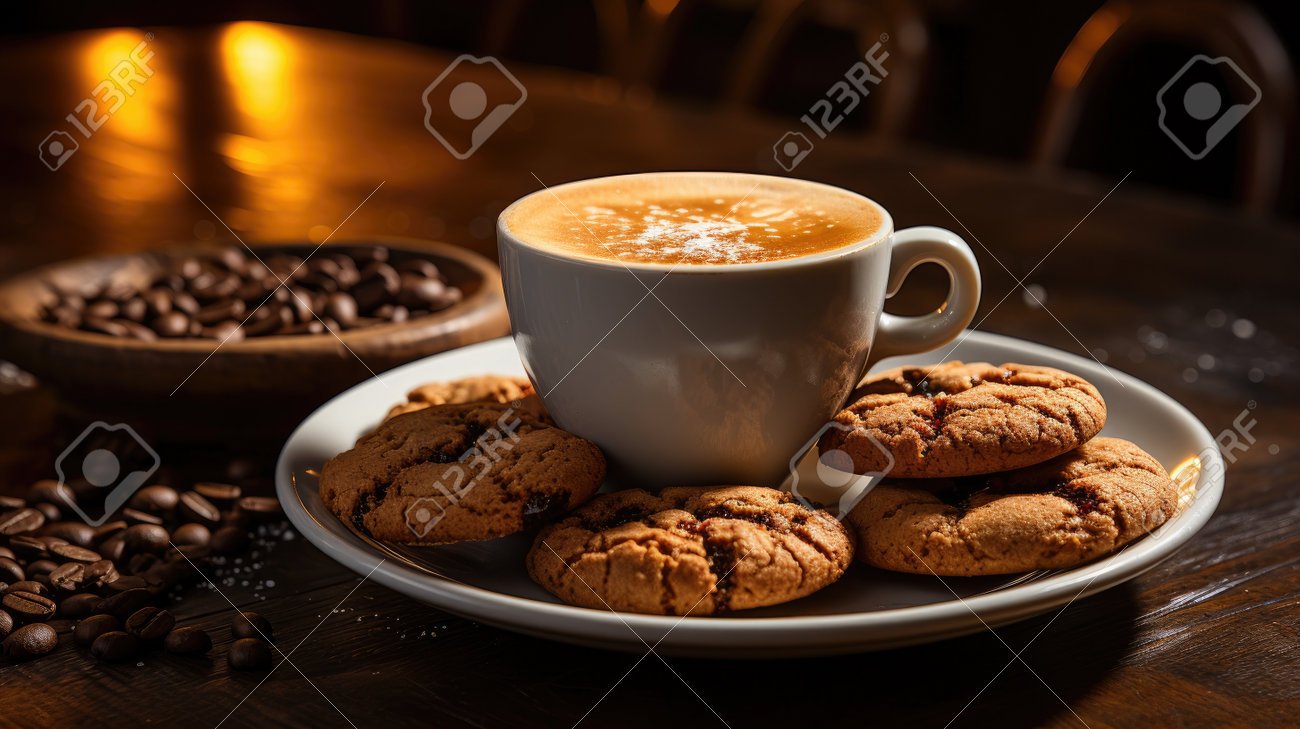 taza de cafe con granos de avena