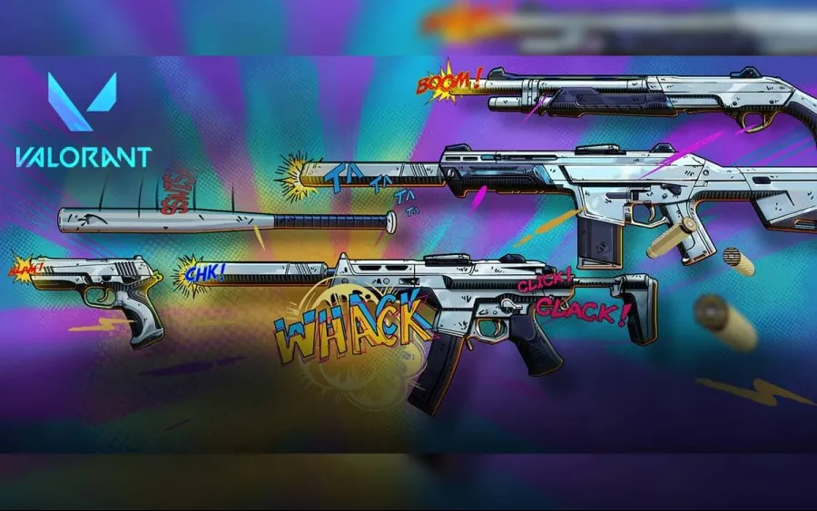 valorant skins collection with diverse designs