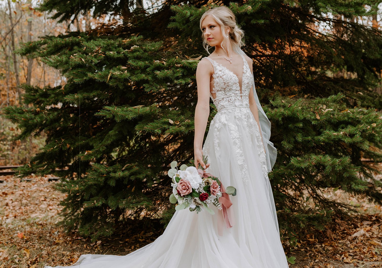 vestido de novia mori lee elegante